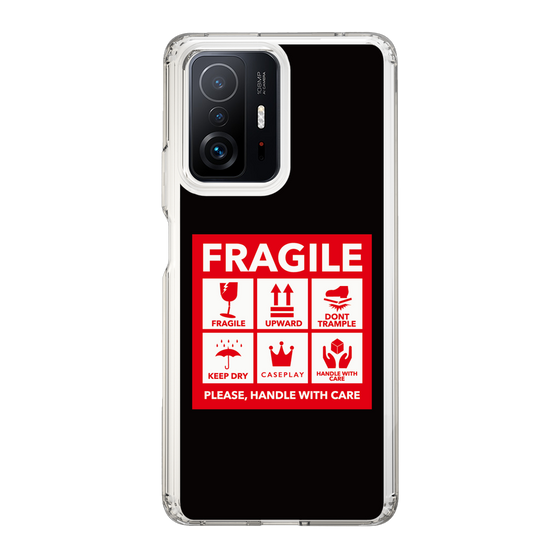 スリムプロテクションケース［ FRAGILE Sticker - Black ］