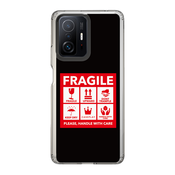 スリムプロテクションケース［ FRAGILE Sticker - Black ］