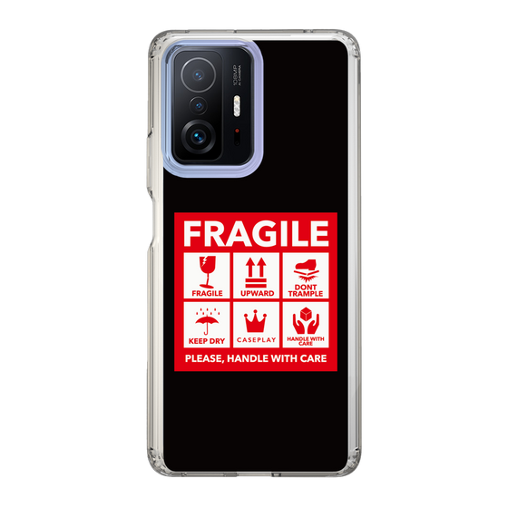 スリムプロテクションケース［ FRAGILE Sticker - Black ］