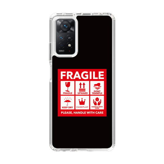 スリムプロテクションケース［ FRAGILE Sticker - Black ］