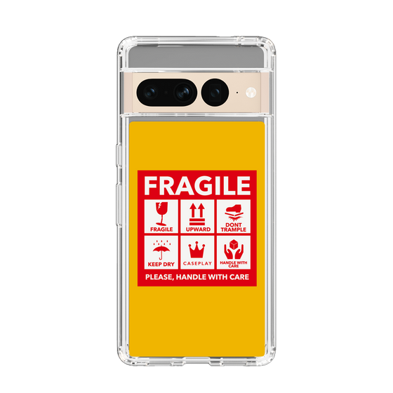 スリムプロテクションケース［ FRAGILE Sticker - Yellow ］