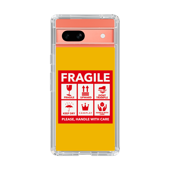 スリムプロテクションケース［ FRAGILE Sticker - Yellow ］