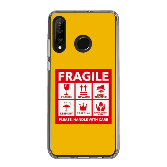 スリムプロテクションケース［ FRAGILE Sticker - Yellow ］