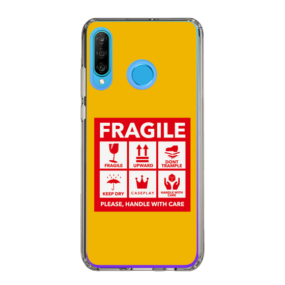 スリムプロテクションケース［ FRAGILE Sticker - Yellow ］