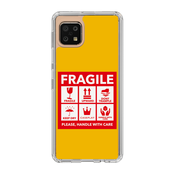 スリムプロテクションケース［ FRAGILE Sticker - Yellow ］