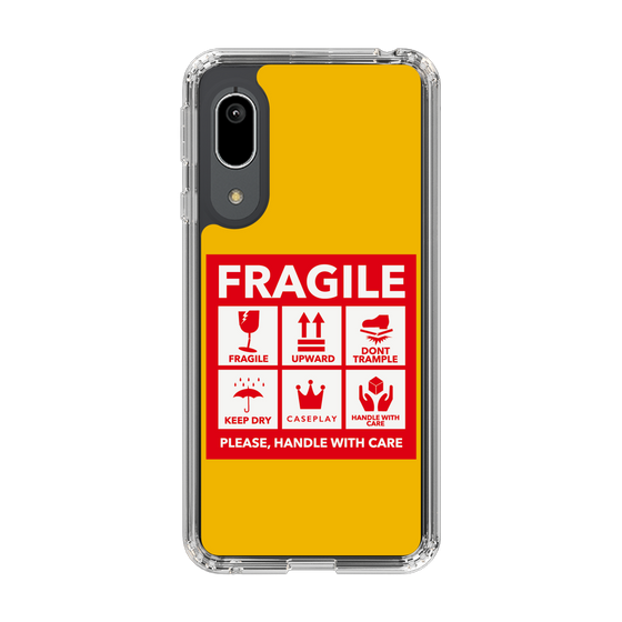 スリムプロテクションケース［ FRAGILE Sticker - Yellow ］