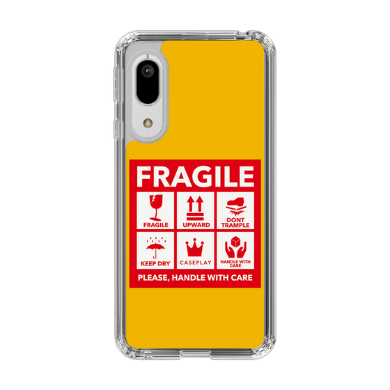 スリムプロテクションケース［ FRAGILE Sticker - Yellow ］