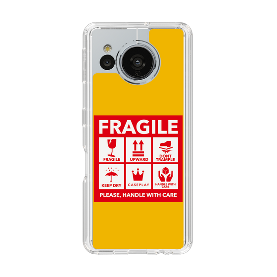 スリムプロテクションケース［ FRAGILE Sticker - Yellow ］