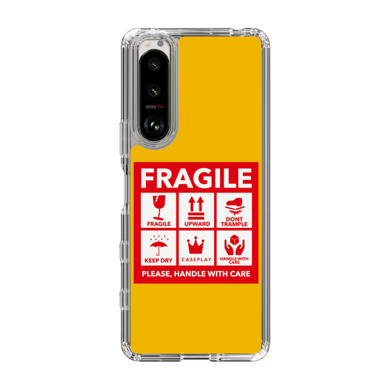 スリムプロテクションケース［ FRAGILE Sticker - Yellow ］