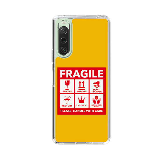 スリムプロテクションケース［ FRAGILE Sticker - Yellow ］