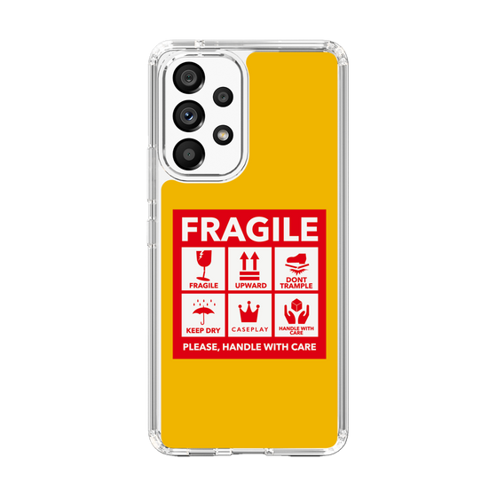 スリムプロテクションケース［ FRAGILE Sticker - Yellow ］