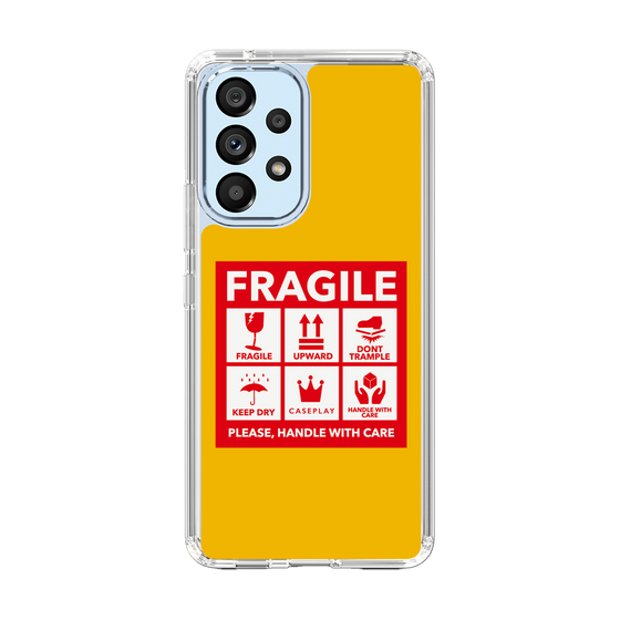 スリムプロテクションケース［ FRAGILE Sticker - Yellow ］