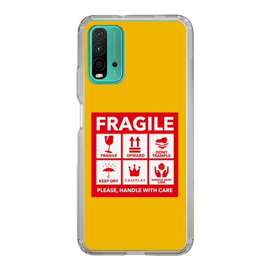スリムプロテクションケース［ FRAGILE Sticker - Yellow ］