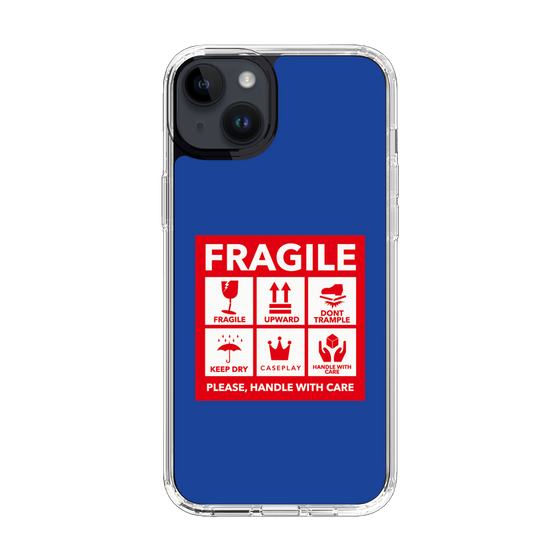 スリムプロテクションケース［ FRAGILE Sticker - Blue ］