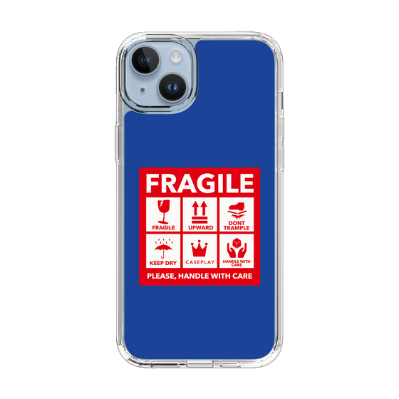 スリムプロテクションケース［ FRAGILE Sticker - Blue ］