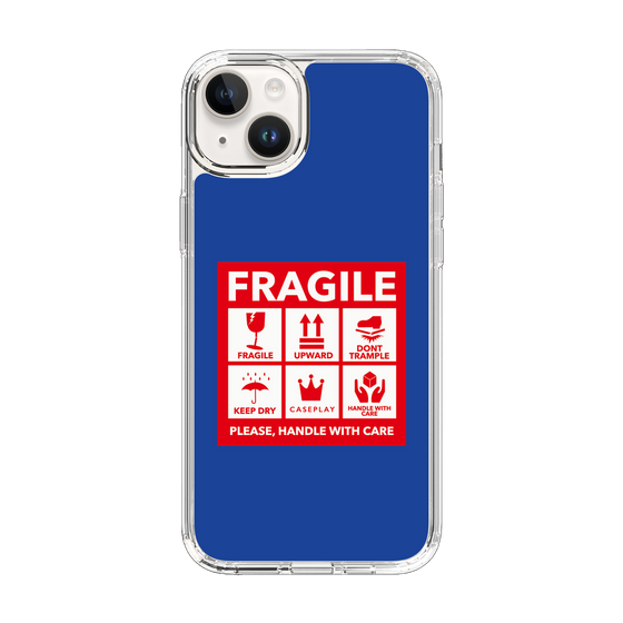 スリムプロテクションケース［ FRAGILE Sticker - Blue ］