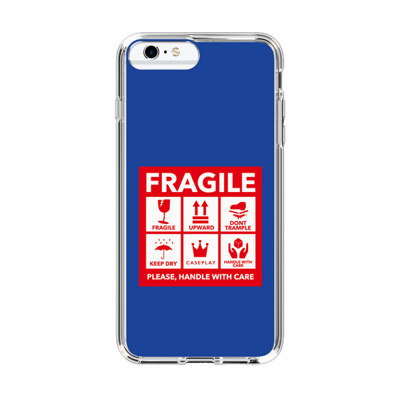 スリムプロテクションケース［ FRAGILE Sticker - Blue ］