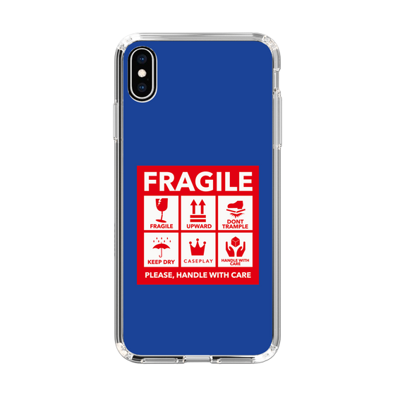 スリムプロテクションケース［ FRAGILE Sticker - Blue ］