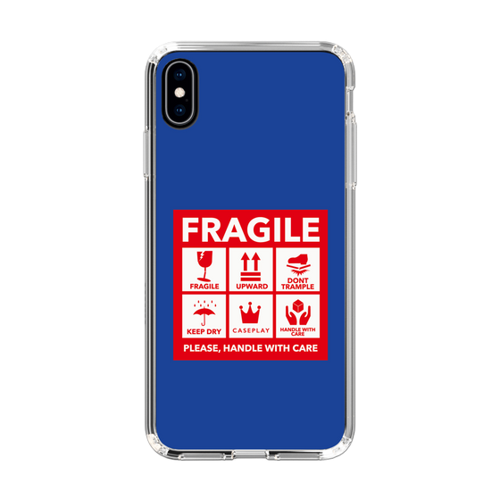 スリムプロテクションケース［ FRAGILE Sticker - Blue ］