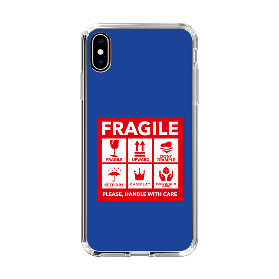 スリムプロテクションケース［ FRAGILE Sticker - Blue ］