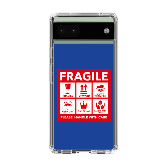 スリムプロテクションケース［ FRAGILE Sticker - Blue ］