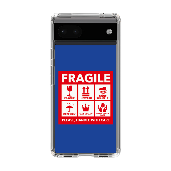 スリムプロテクションケース［ FRAGILE Sticker - Blue ］