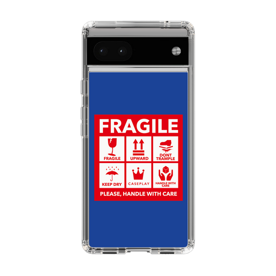 スリムプロテクションケース［ FRAGILE Sticker - Blue ］