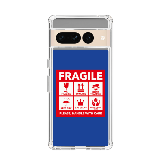 スリムプロテクションケース［ FRAGILE Sticker - Blue ］