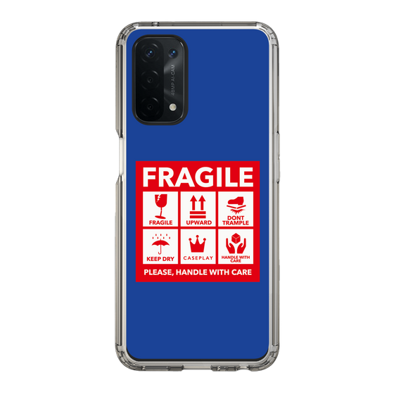 スリムプロテクションケース［ FRAGILE Sticker - Blue ］