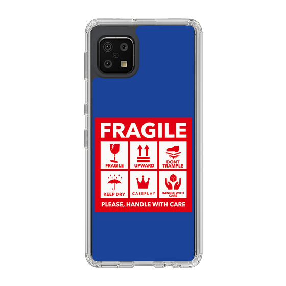 スリムプロテクションケース［ FRAGILE Sticker - Blue ］