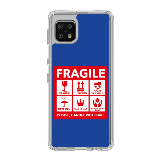 スリムプロテクションケース［ FRAGILE Sticker - Blue ］