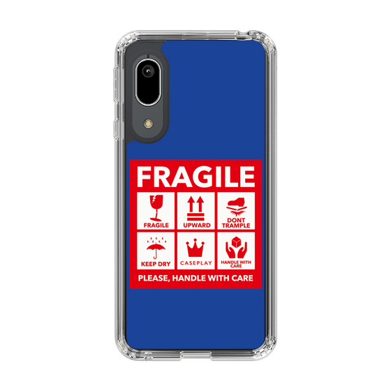 スリムプロテクションケース［ FRAGILE Sticker - Blue ］