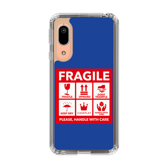 スリムプロテクションケース［ FRAGILE Sticker - Blue ］