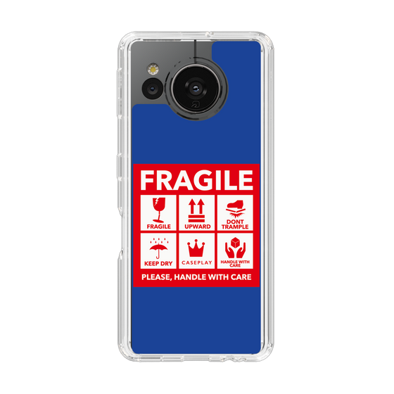 スリムプロテクションケース［ FRAGILE Sticker - Blue ］