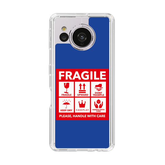 スリムプロテクションケース［ FRAGILE Sticker - Blue ］