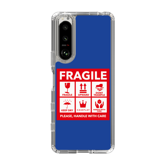 スリムプロテクションケース［ FRAGILE Sticker - Blue ］