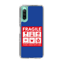 スリムプロテクションケース［ FRAGILE Sticker - Blue ］
