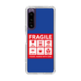 スリムプロテクションケース［ FRAGILE Sticker - Blue ］