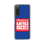 スリムプロテクションケース［ FRAGILE Sticker - Blue ］