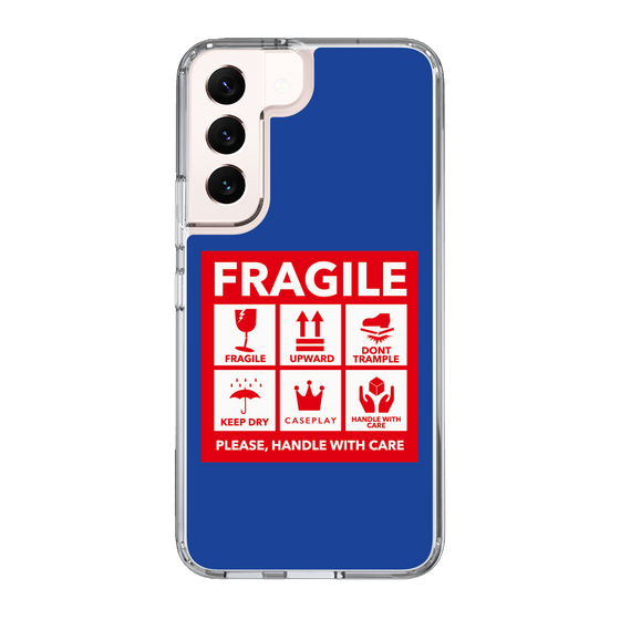 スリムプロテクションケース［ FRAGILE Sticker - Blue ］