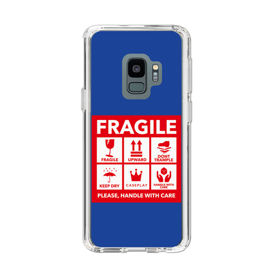 スリムプロテクションケース［ FRAGILE Sticker - Blue ］