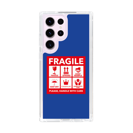 スリムプロテクションケース［ FRAGILE Sticker - Blue ］