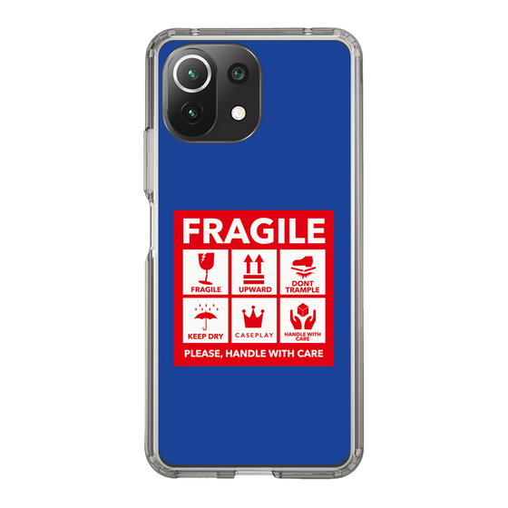 スリムプロテクションケース［ FRAGILE Sticker - Blue ］