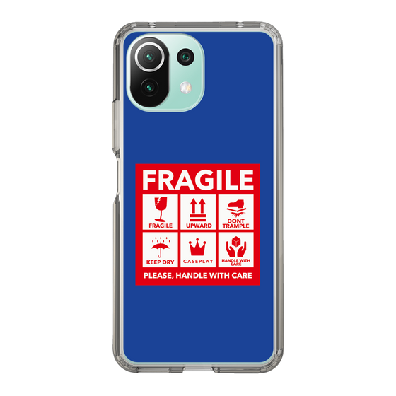 スリムプロテクションケース［ FRAGILE Sticker - Blue ］