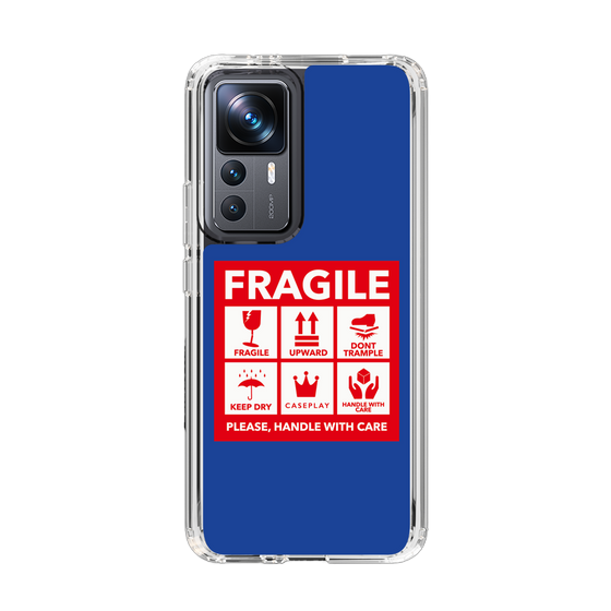 スリムプロテクションケース［ FRAGILE Sticker - Blue ］