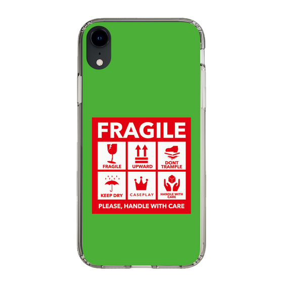 スリムプロテクションケース［ FRAGILE Sticker - Green ］