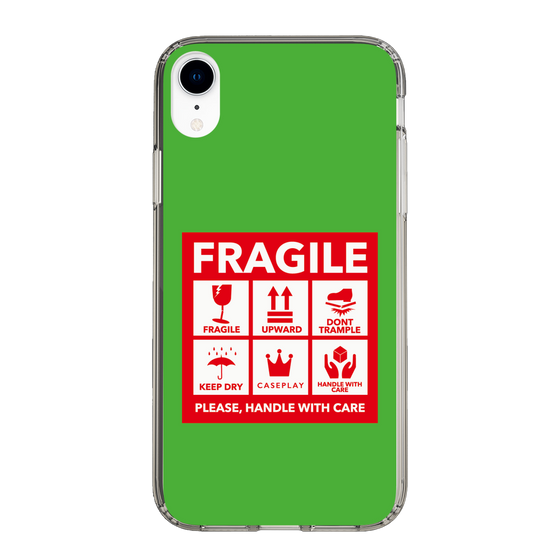 スリムプロテクションケース［ FRAGILE Sticker - Green ］