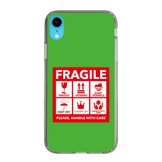 スリムプロテクションケース［ FRAGILE Sticker - Green ］