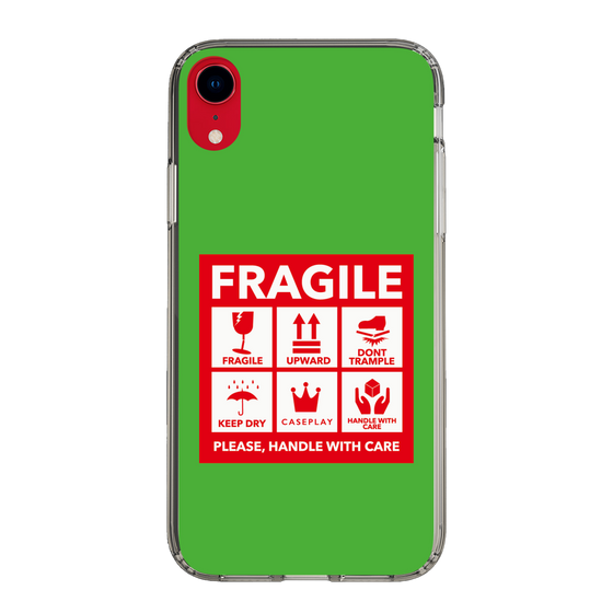 スリムプロテクションケース［ FRAGILE Sticker - Green ］