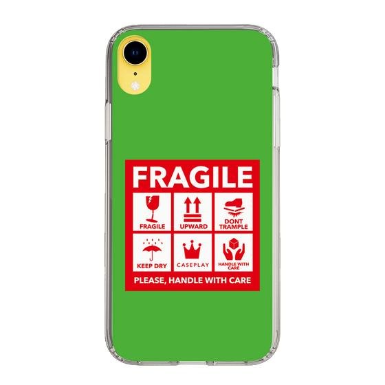 スリムプロテクションケース［ FRAGILE Sticker - Green ］